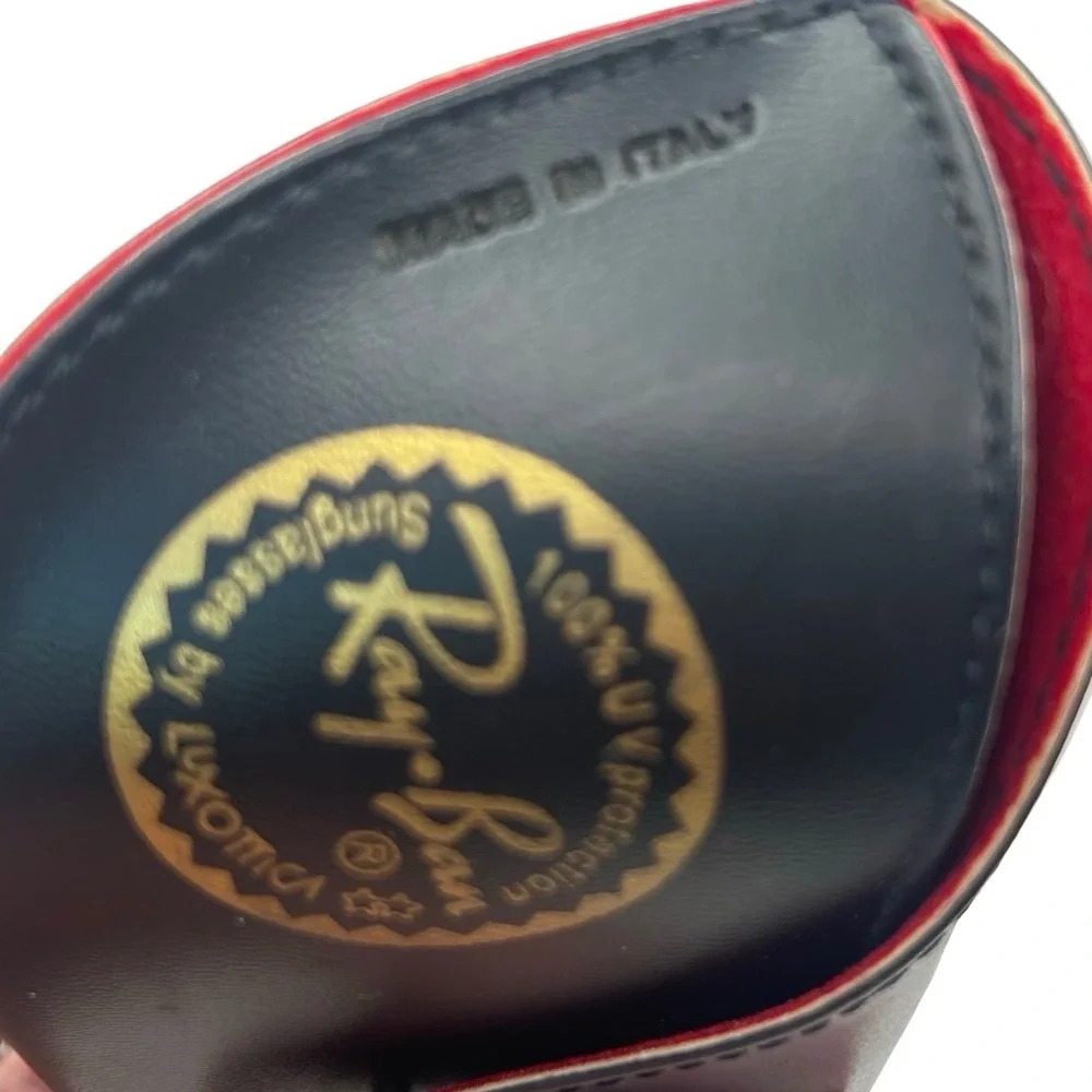 Ray-Ban Vintage RB8012 Titanio W3119 Sunglasses with Case Gunmetal Oval Italy